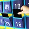 Numbered Classroom Sundries Closet Pocket Chart for Cell Phones Holder Wall Door Hanging Organizer (36 Pockets Blue)